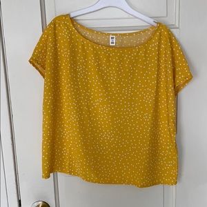 BP yellow polka dot blouse